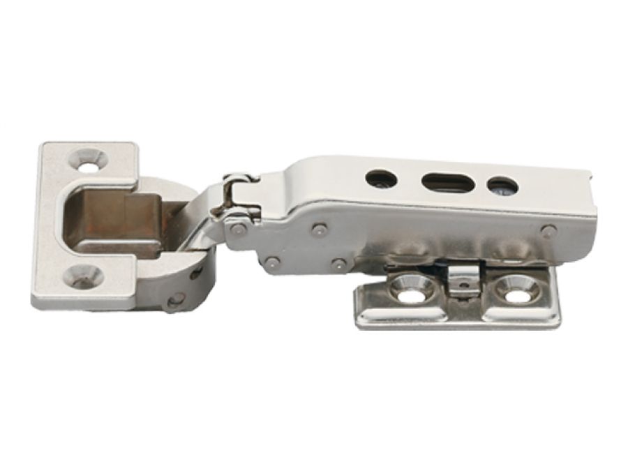 Sugatsune Heavy Duty Concealed Cabinet Door Hinge - Mounting Plate Overlay Sprung - Nickel