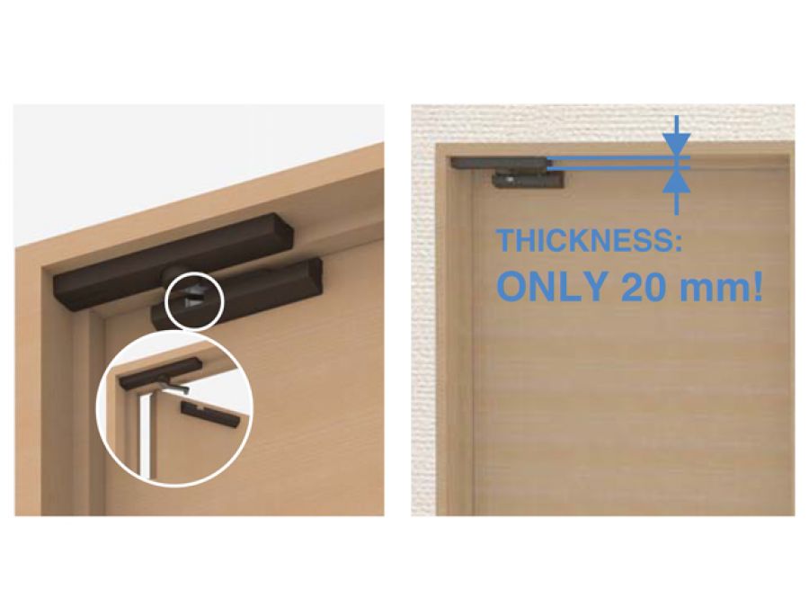 Surface Mounted Door Damper (Controls final 15 degress of Closing) - White