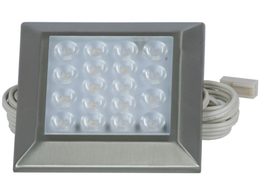 18 LED 12V High Lumen Output Square Downlight 1.5W Stainless Steel
