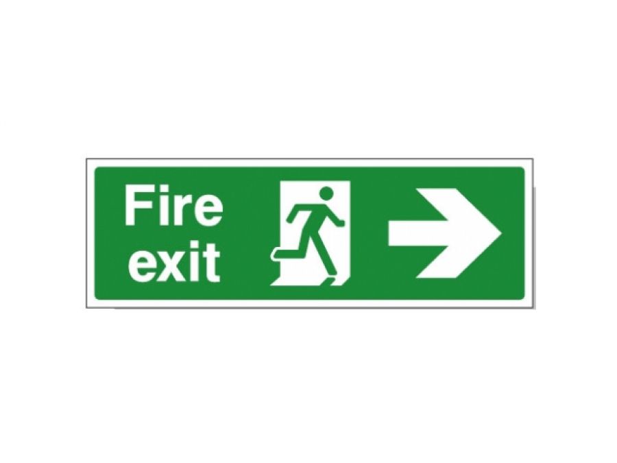 Fire Exit Sign - Arrow Pointing Right
