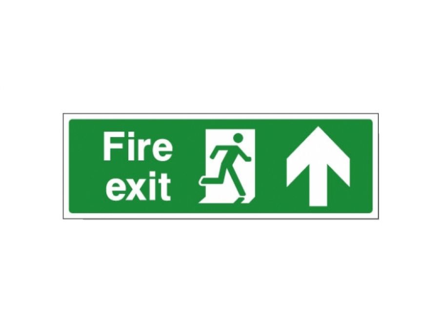 Fire Exit Sign - Arrow Pointing Up