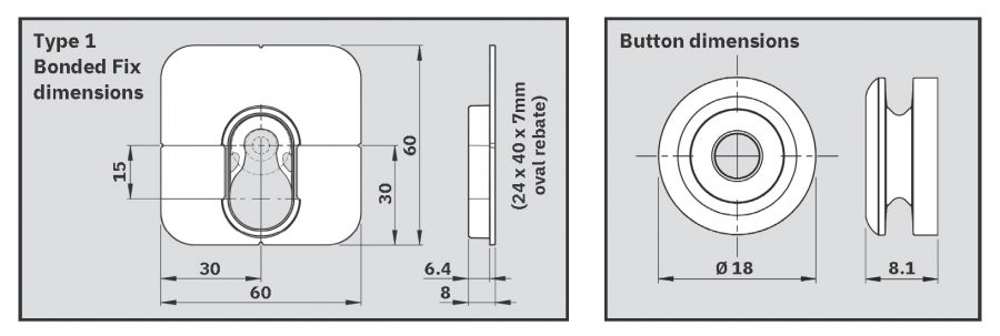 Button-fix™ Type 1 Bonded Fix + Button for CSK Wood Screw