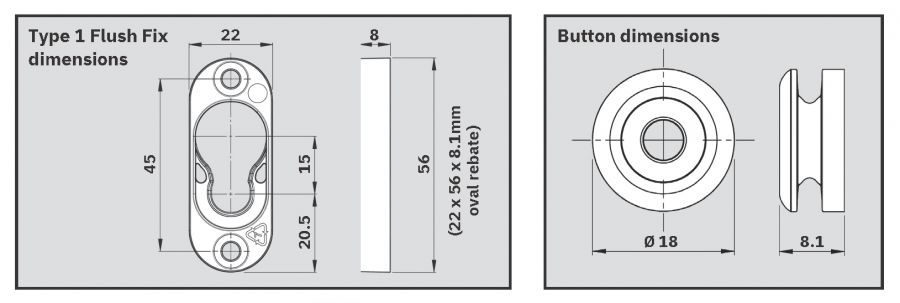 Button-fix™ Type 1 Flush Fix + Button for CSK Wood Screw
