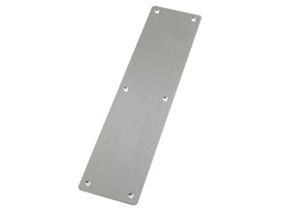 Push Plate, Radiused Corners - Drilled & Countersunk 300 x 75mm