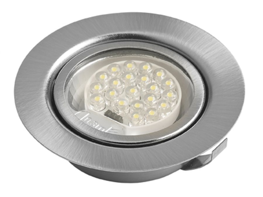 12V LED Recessed Downlight 1.5W Stainless Steel - White