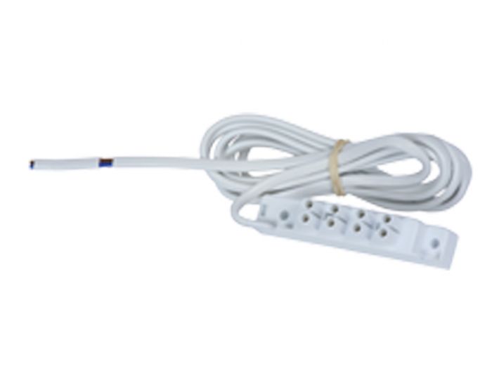 GX53 4-Way Socket inc 2m Lead - Wire Ends