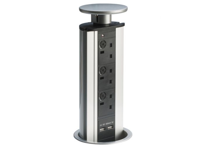 PowerPort Pop-Up - 3x Power Sockets & 2x USB Ports