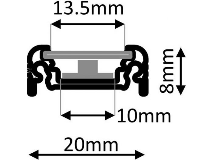 THAMES Aluminium Light Profile - 12V - White Diffuser - Cool White inc Premium Input