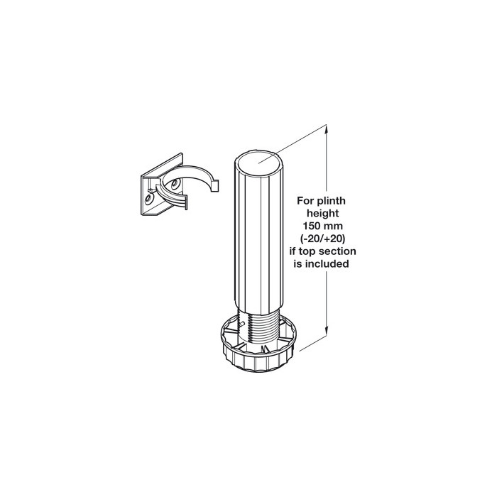 Adjustable Plinth Foot Leg Set Only Plinth Height Mm Plastic