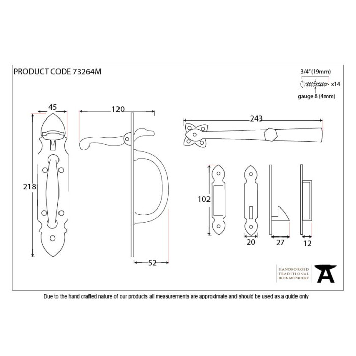Cast Suffolk Latch SWS Hardware
