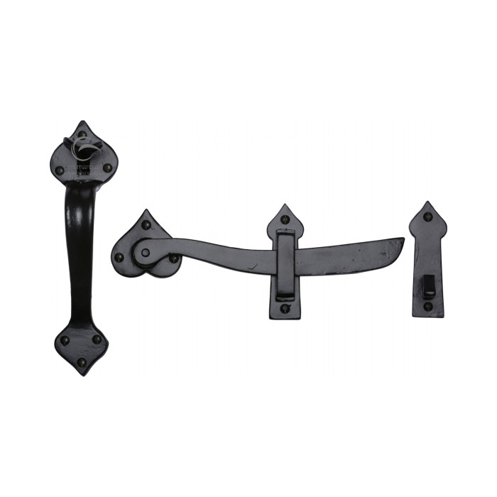 Black Iron Rustic Gate Latch SWS Hardware