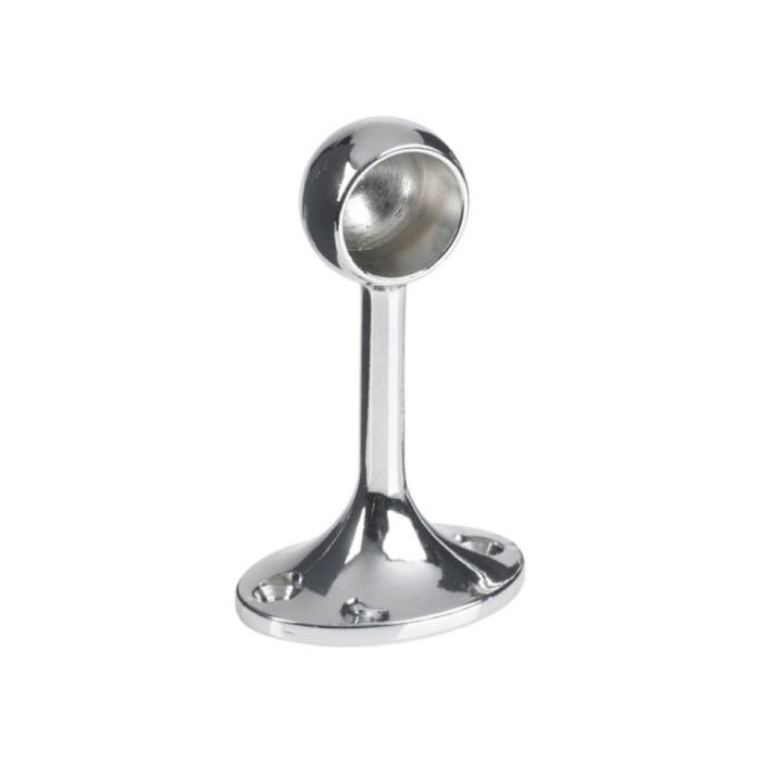 Wardrobe Rail Round End Support 25mm Polished Chrome SWS Hardware
