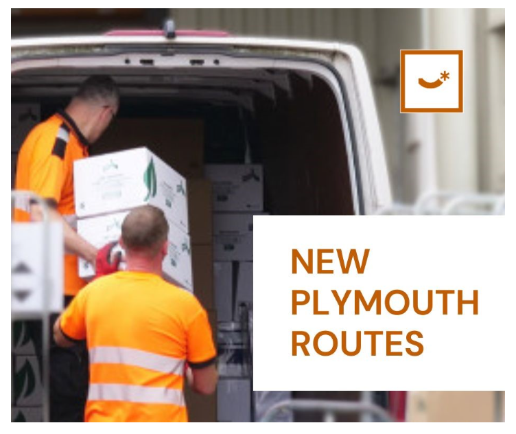 We now deliver to Plymouth and Exeter every day, Monday to Friday